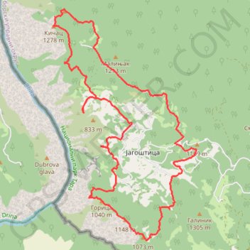 Jagoštica- Veliki kraj-Knezovi-Matići-V.Gorica-Brusnica trail, distance, elevation, map, profile, GPS track