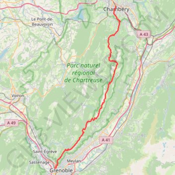 Chartreuse-16619139 trail, distance, elevation, map, profile, GPS track