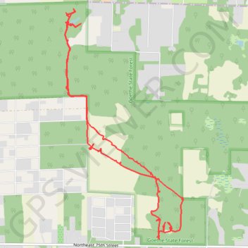 Goethe State Forest Loop trail, distance, elevation, map, profile, GPS track