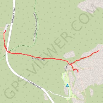 Arch Rock and Heart Rock via Arch Rock Trail in Joshua Tree National Park trail, distance, elevation, map, profile, GPS track