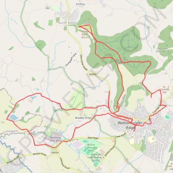 Wotton NM trail, distance, elevation, map, profile, GPS track
