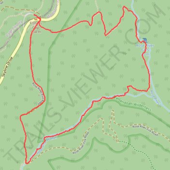 Rose River Loop Trail trail, distance, elevation, map, profile, GPS track