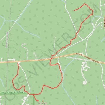 Clearfield County Highpoint - Moshannon State Forest trail, distance, elevation, map, profile, GPS track