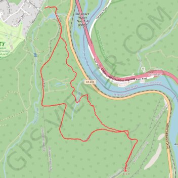 Mount Minsi Loop Trail from Lenape Lake via Appalachian Trail, Lookout Rock and Lake Road in Delaware Water Gap National Recreation Area trail, distance, elevation, map, profile, GPS track