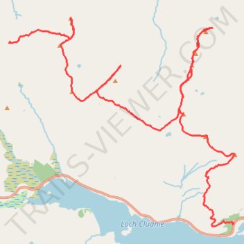 Munro hillwalk: Ghluasaid, Conbhairean, AChraileag, Fraoch-Choire trail, distance, elevation, map, profile, GPS track