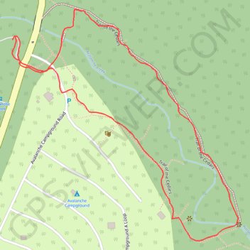 Trail of the Cedars Loop in Glacier National Park trail, distance, elevation, map, profile, GPS track