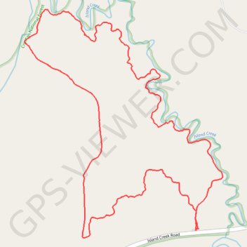 Island Creek trail, distance, elevation, map, profile, GPS track