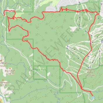Sawtooth Ridge, Watson Lake and Lookout Mountain Loop Hike trail, distance, elevation, map, profile, GPS track
