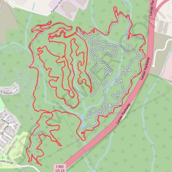 Chicopee Woods MTB Loop trail, distance, elevation, map, profile, GPS track