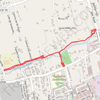 Santa Fe Greenway River Trail trail, distance, elevation, map, profile, GPS track