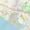 Irvine, Scotland to Stevenston and back trail, distance, elevation, map, profile, GPS track