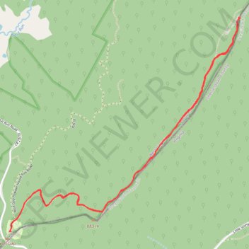 Big Schloss via Mill Mountain Trail in Wardensville Wildlife Management Area trail, distance, elevation, map, profile, GPS track