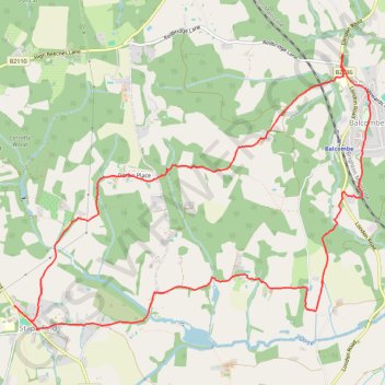 Walk - Balcombe, Staplefield trail, distance, elevation, map, profile, GPS track