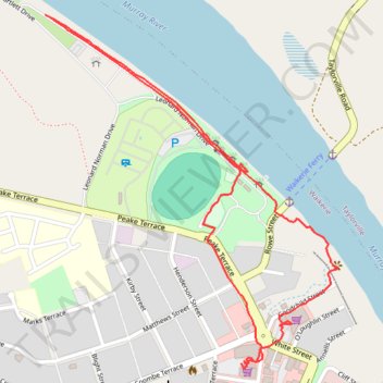 Waikerie clifftop walk trail, distance, elevation, map, profile, GPS track