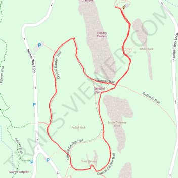 Central Garden Loop Trail trail, distance, elevation, map, profile, GPS track