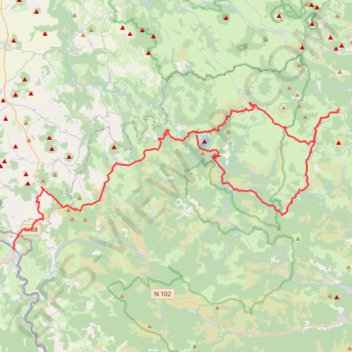 Langogne-Source-Lac d'Issarles trail, distance, elevation, map, profile, GPS track