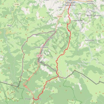 Camino de Santiago trail, distance, elevation, map, profile, GPS track