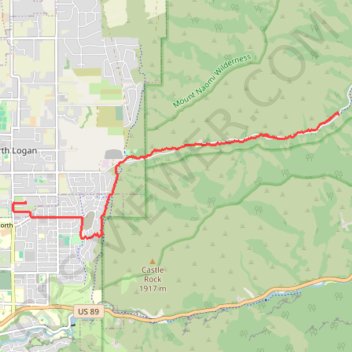 Uinta-Wasatch-Cache National Forest trail, distance, elevation, map, profile, GPS track