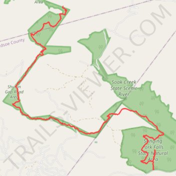 CT - Stinging Fork to Pond Cove Creek Campsite via CT - Hinch Mountain trail, distance, elevation, map, profile, GPS track