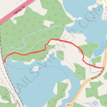 Rocky Lake Trail trail, distance, elevation, map, profile, GPS track