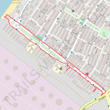 Кирьят-хаим trail, distance, elevation, map, profile, GPS track