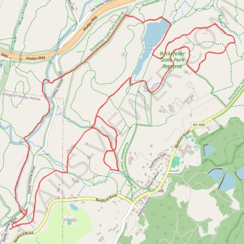 Rockefeller State Park loop hike trail, distance, elevation, map, profile, GPS track