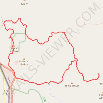 Shani, Red Canyon and Rehem trail, distance, elevation, map, profile, GPS track