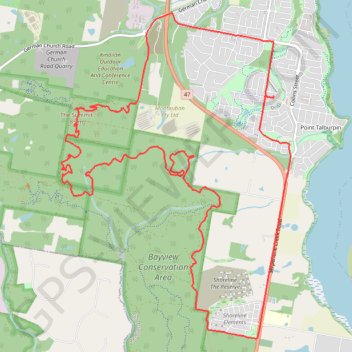 Redland - Bayview Conservation Area trail, distance, elevation, map, profile, GPS track