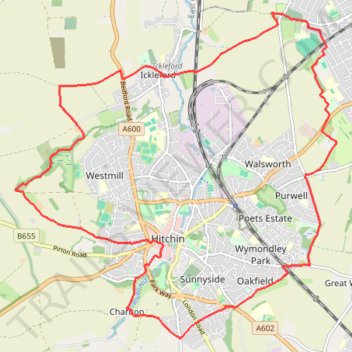 Hitchin Outer Orbital Path (HOOP) trail, distance, elevation, map, profile, GPS track