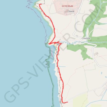 Sandymouth to Holacombe & back trail, distance, elevation, map, profile, GPS track