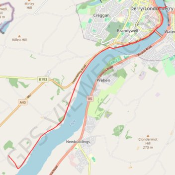 Foyle Valley Cycle Route trail, distance, elevation, map, profile, GPS track