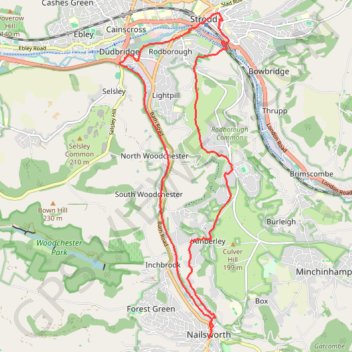 Stroud direct trail, distance, elevation, map, profile, GPS track