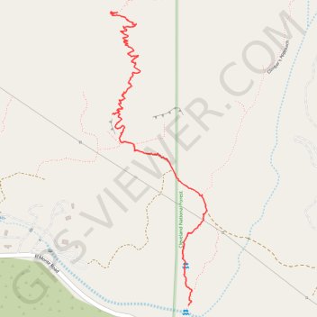 Toe approach trail, distance, elevation, map, profile, GPS track