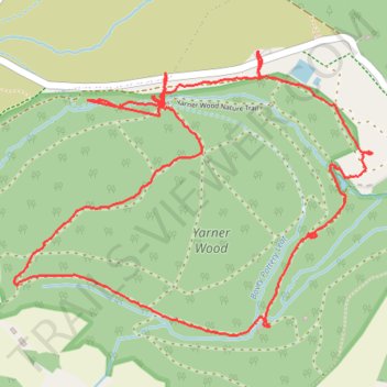Winter hiking round trip around Yarner Old Reservoir in Dartmoor National Park trail, distance, elevation, map, profile, GPS track