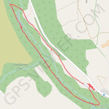 Cwm Darran bottom trail, distance, elevation, map, profile, GPS track