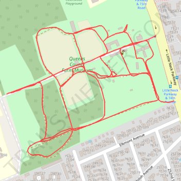 Queens County Farm Museum trail, distance, elevation, map, profile, GPS track