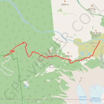 Jefferson Park via Whitewater Trail and Pacific Crest Trail in Mount Jefferson Wilderness trail, distance, elevation, map, profile, GPS track