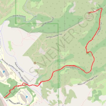 Living Room Trail in Uinta-Wasatch-Cache National Forest trail, distance, elevation, map, profile, GPS track