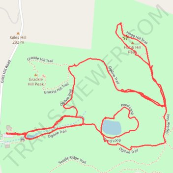 Trails at Peacock Hill Nature Park trail, distance, elevation, map, profile, GPS track