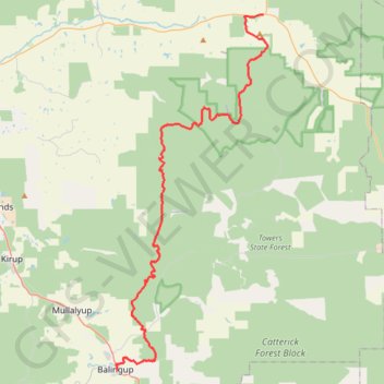 Bibbulmun Track: Mumballup - Balingup trail, distance, elevation, map, profile, GPS track