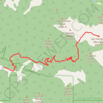 San Gorgonio Mountain via Vivian Creek Trail in San Gorgonio Wilderness trail, distance, elevation, map, profile, GPS track