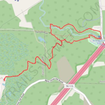 Brandywine Falls Loop trail, distance, elevation, map, profile, GPS track