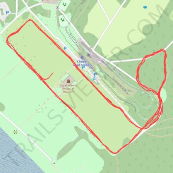 Netley Abbey Parkrun - Summer Course trail, distance, elevation, map, profile, GPS track