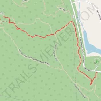 Pine Mountain South Approach B trail, distance, elevation, map, profile, GPS track