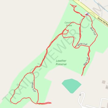 Lawther Preserve - Carolin's Grove Track trail, distance, elevation, map, profile, GPS track