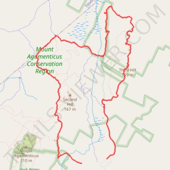 Old Mountain Loop via Porcupine Trail, Notch Trail, Great Marsh Trail and Third Hill Trail trail, distance, elevation, map, profile, GPS track