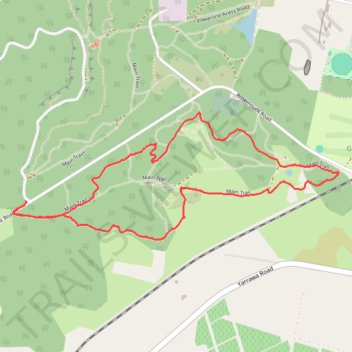 Loop walk in Denman Common trail, distance, elevation, map, profile, GPS track