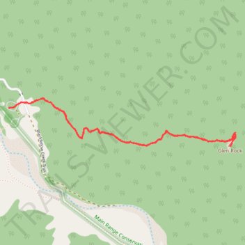 Walk to Glen Rock, QLD trail, distance, elevation, map, profile, GPS track