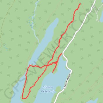 Clinton Reservoir trail, distance, elevation, map, profile, GPS track