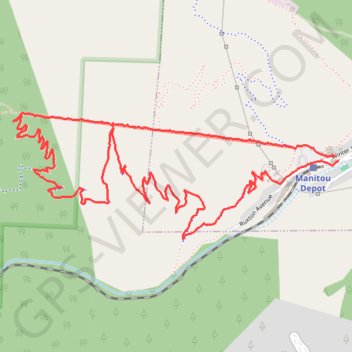 The Manitou Incline loop hike in Pike National Forest trail, distance, elevation, map, profile, GPS track
